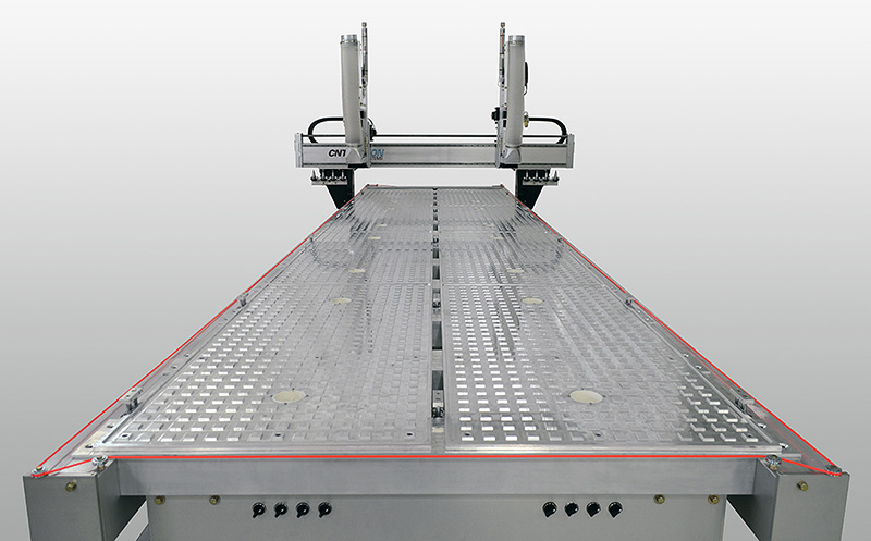 cnc stair router machine - table - front view
