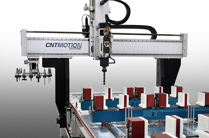 12-Foot Extrusion CNC Machine Bridge Tool Changer