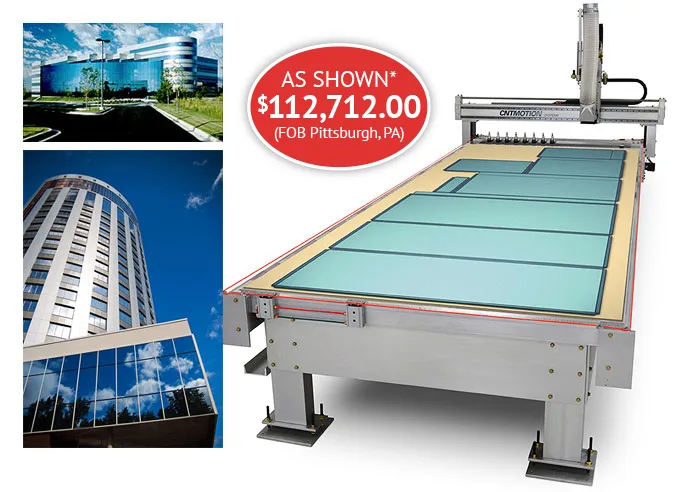 ACM Panel & Alucobond CNC Machine ACM Alucobond CNC machine with building photos and price of $112,712.00