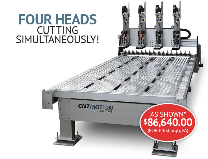 CNT-950 4-headed CNC router