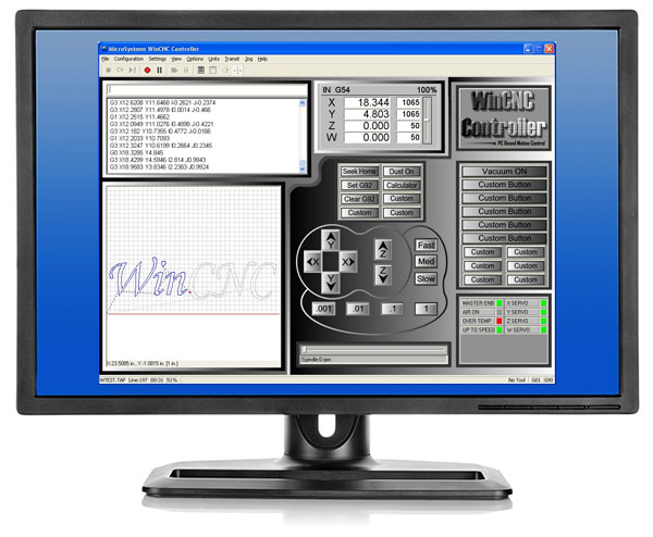 WinCNC Computer Screen